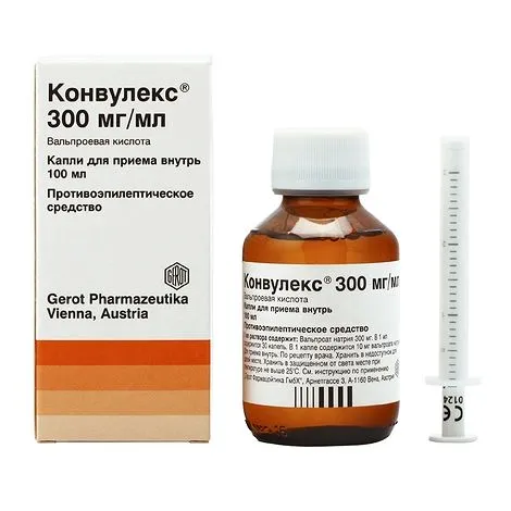 Конвулекс 300мг 100мл сироп