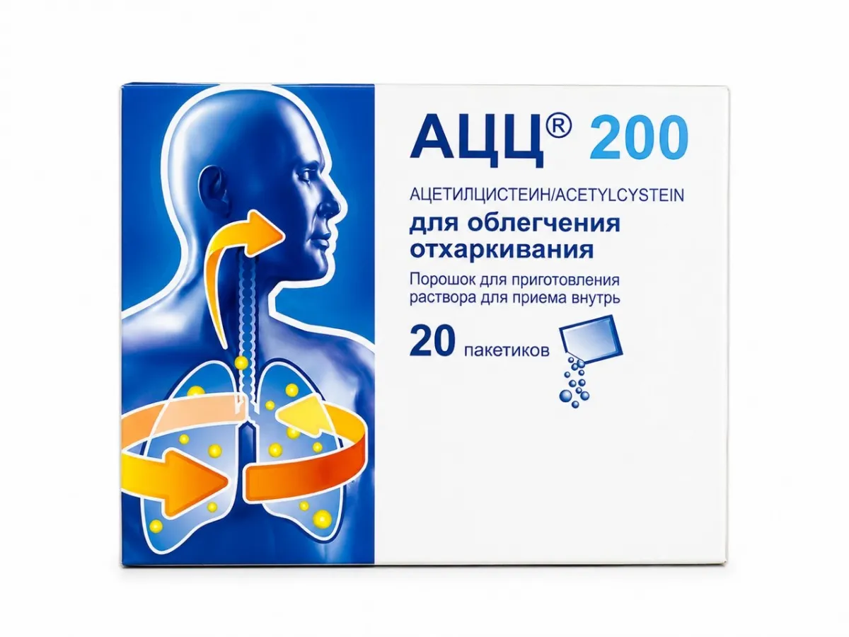 Ацц 200мг 20 пакетиков