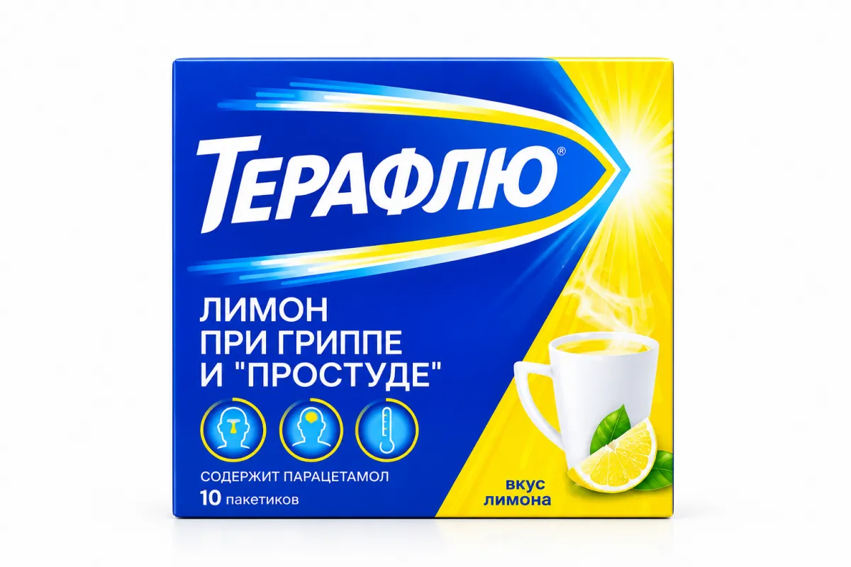 Терафлю порошок 10 штук