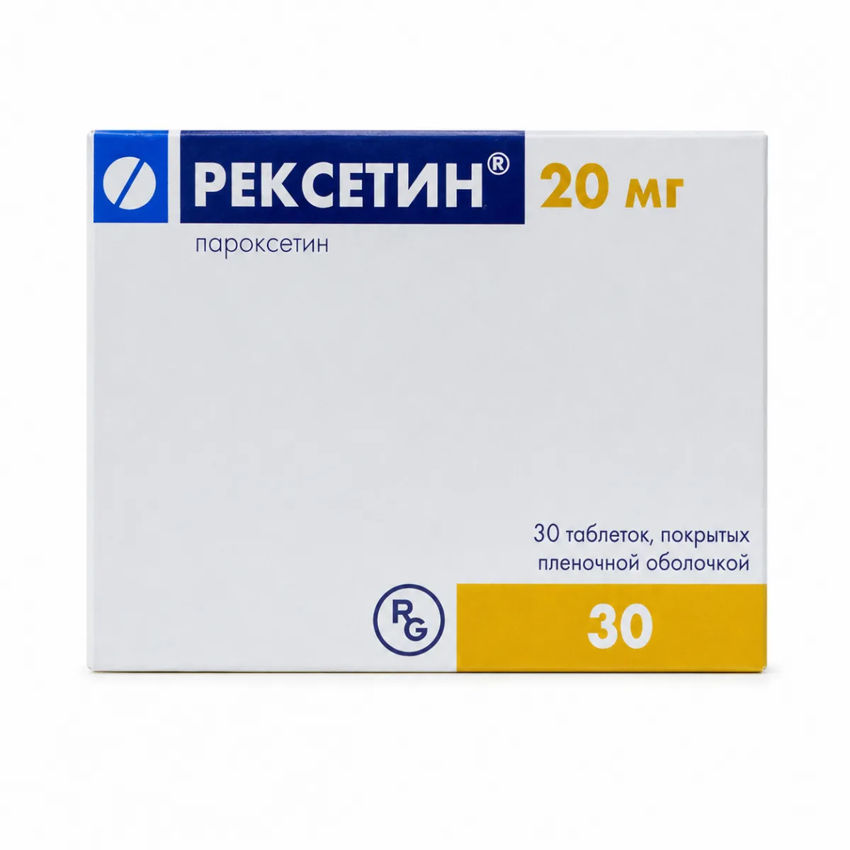 Рексетин 20мг таблетки 30 штук