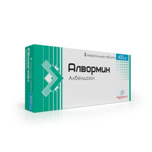 Алвормин 400мг №3