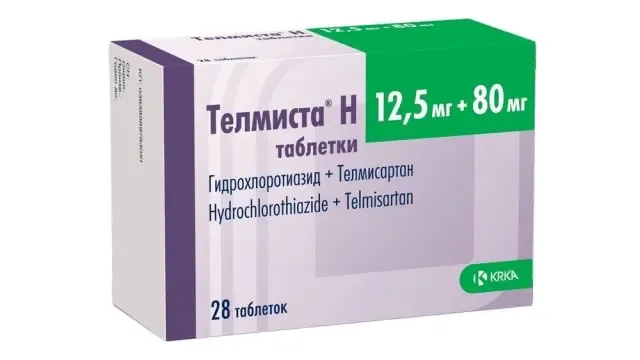 Телмиста Н 12.5мг+80мг таб №7